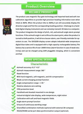 High Precision Digital Display Three-dimensional Compass North-seeking Instrument