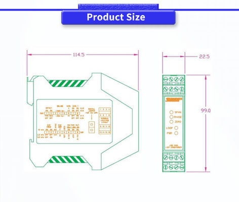 LED Display Screen Supports LVDT RVDT 4 5 6 Line Displacement Sensor Signal Regulator