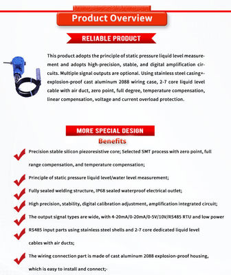 0.5-100m Range UNIVO Explosion-proof Liquid Level Sensor for Liquid Level Monitoring