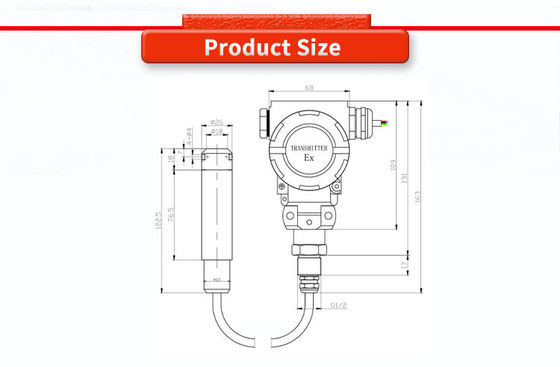 0.5-100m Range UNIVO Explosion-proof Liquid Level Sensor for Liquid Level Monitoring