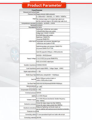 Liquid Level And Pore Water Pressure Sensor For Customized UBPT500-601TY