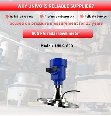 Mounting Type UNIVO UBLG-80D 80G Radar level gauge for precise solid liquid detection