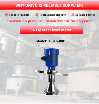 Customized UBLG-80CY UNIVO 80G Millimeter Wave Radar Level Meter for Liquid Detection