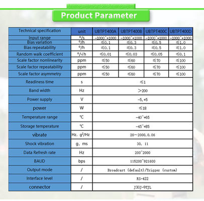 Power Supply -5- 5V UBTPT400Y Navigation Inertial System Fiber Optic Gyroscope Sensor North Seeker