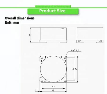 Measure Azimuth Angle ±180 Deg UNIVO UBTM300Y High Precision Fibre Optic MEMS Gyroscope