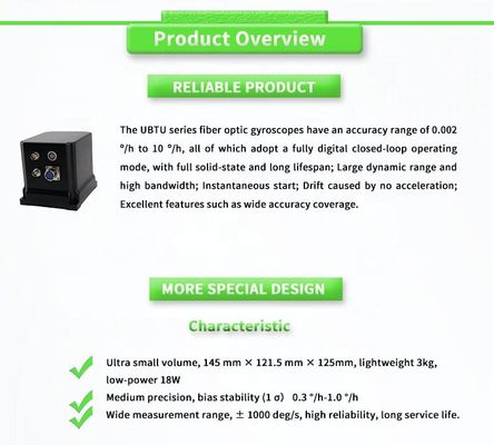 OEM UNIVO UBTU400Y Navigation Inertial Attitude/Azimuth Reference System with Fibre Optic Gyroscope Sensors and North Finder